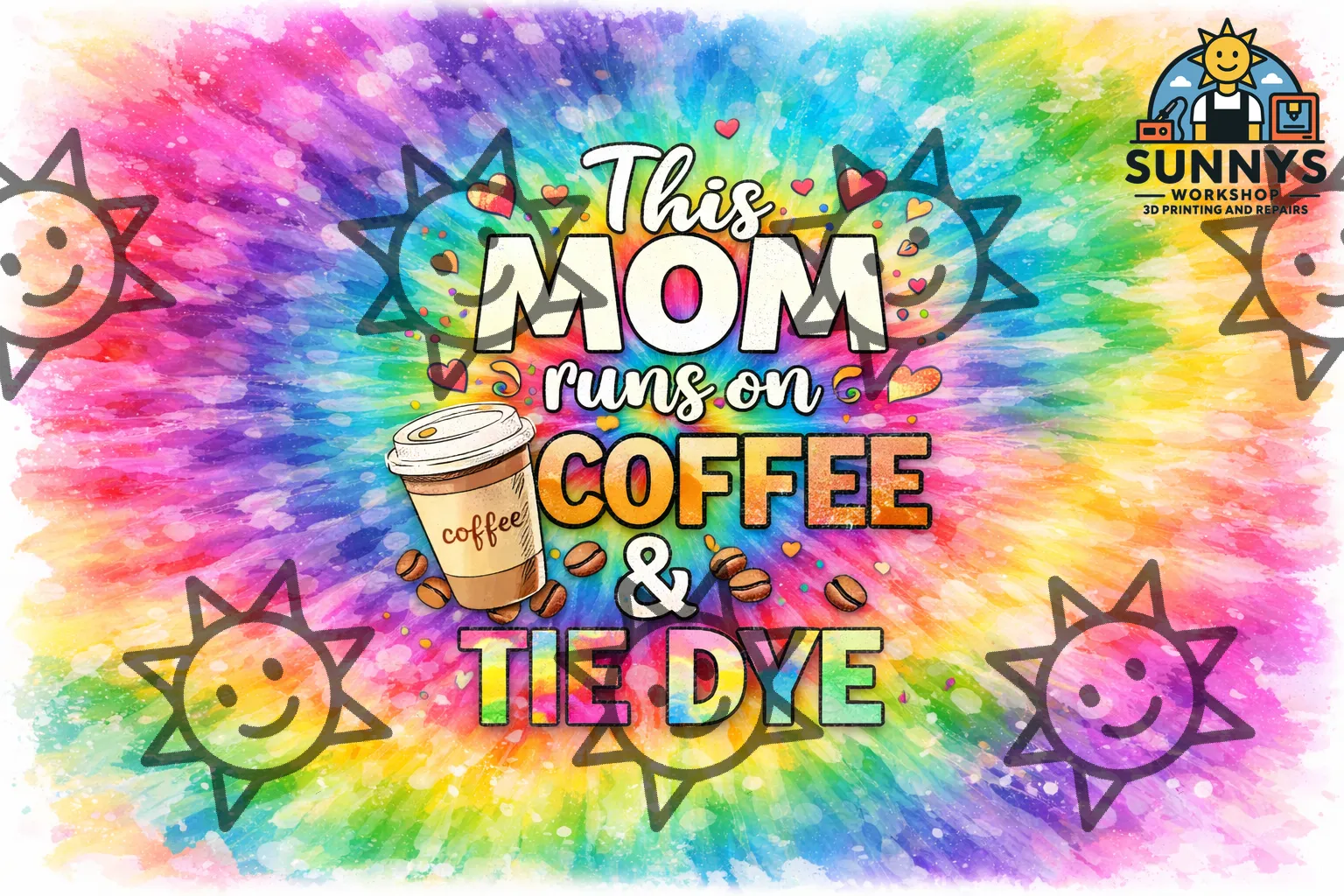 This Mom Runs on Coffee & Tie Dye