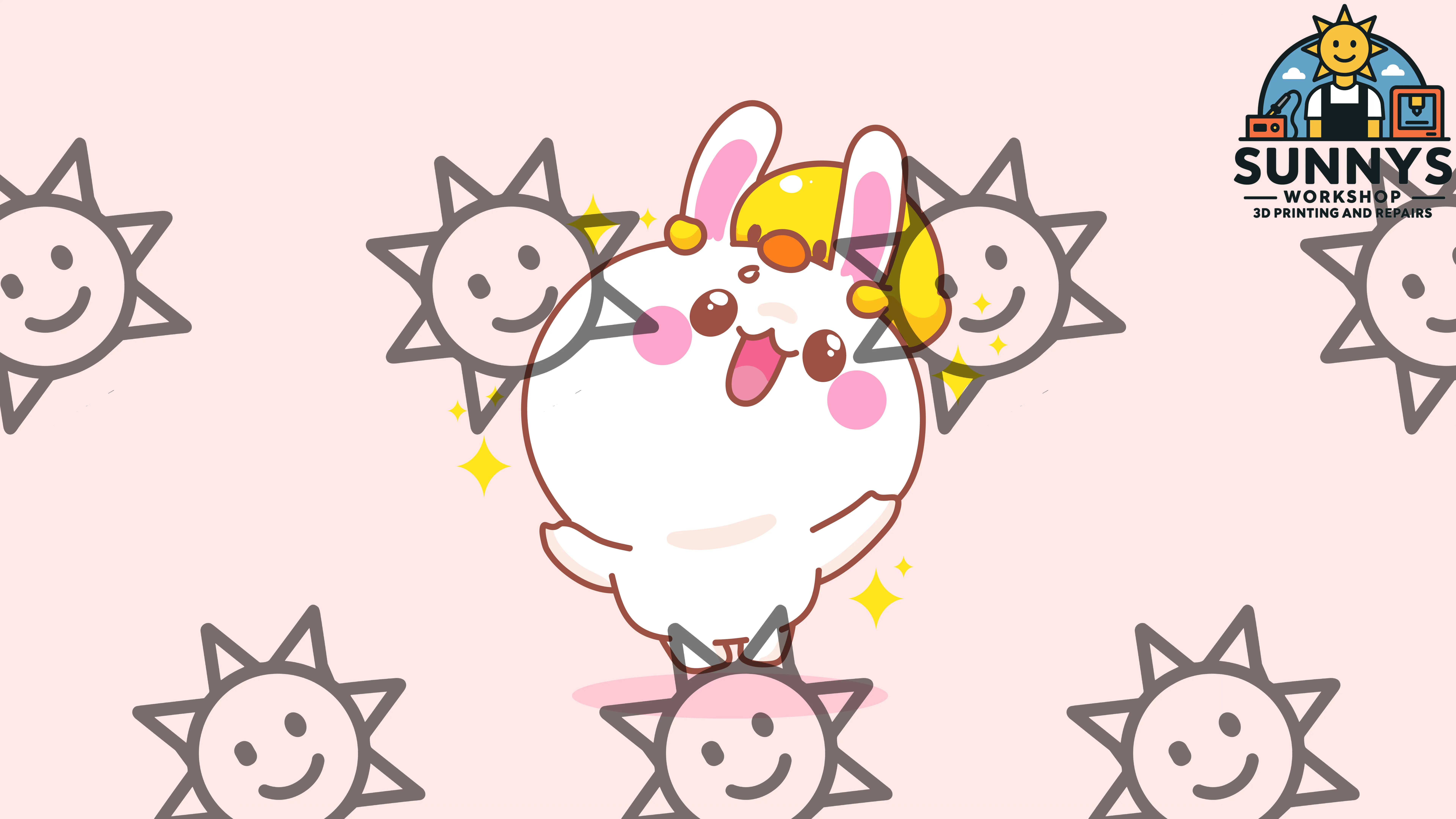 Cute Bunny with Helmet