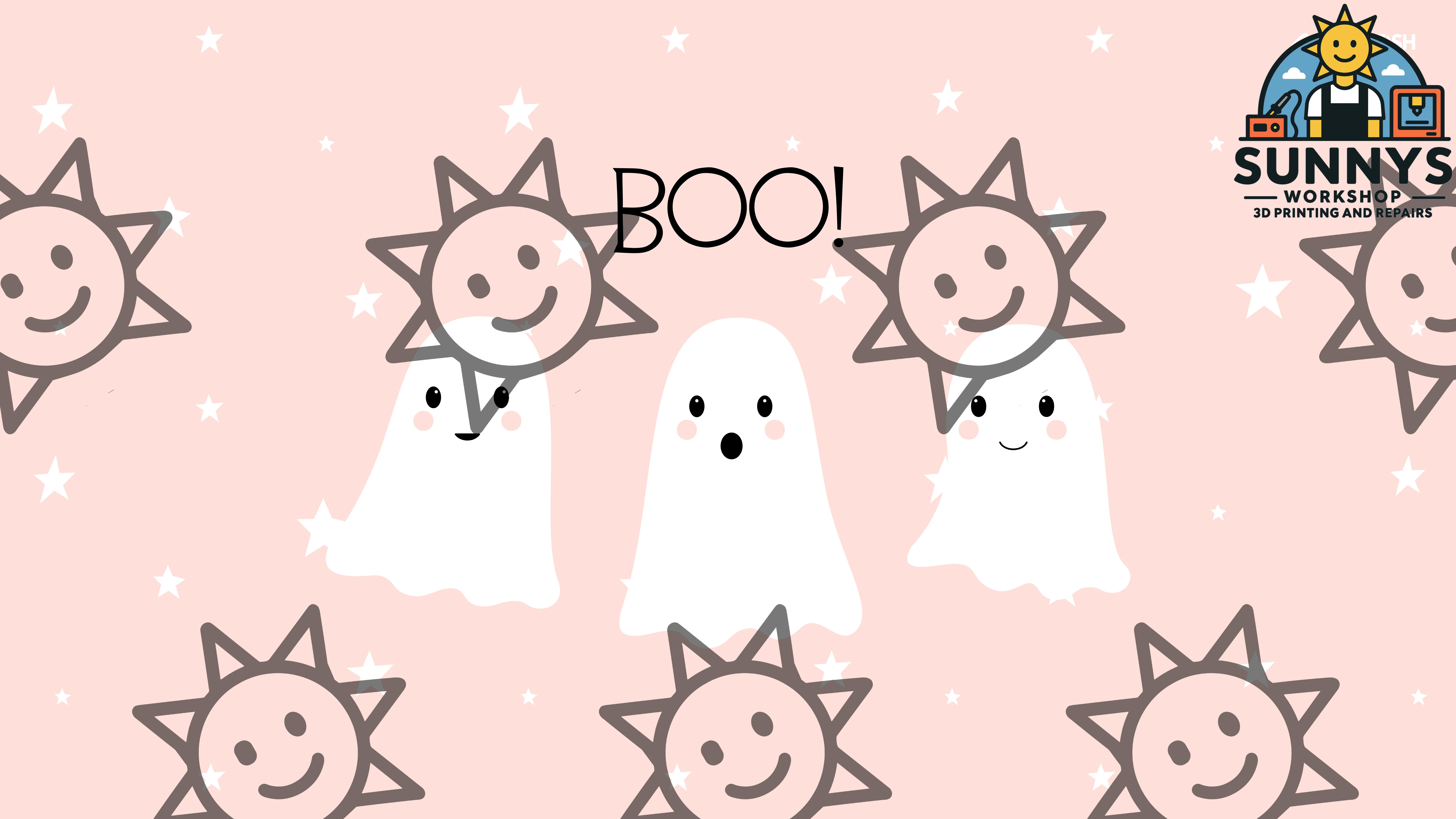 Cute “BOO!” Ghosts