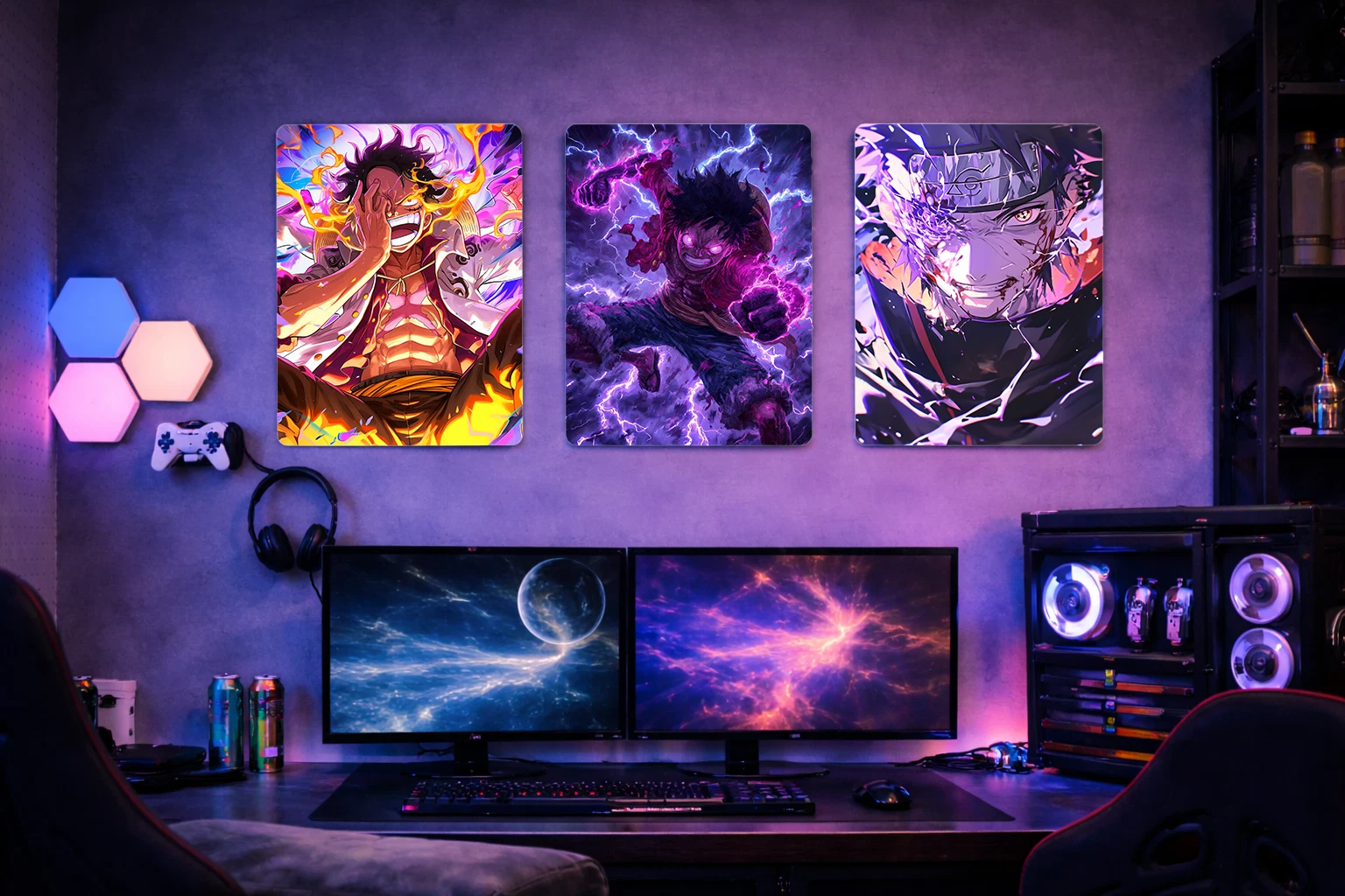 Monkey D. Luffy Aluminium Poster – One Piece Anime Metal Wall Art