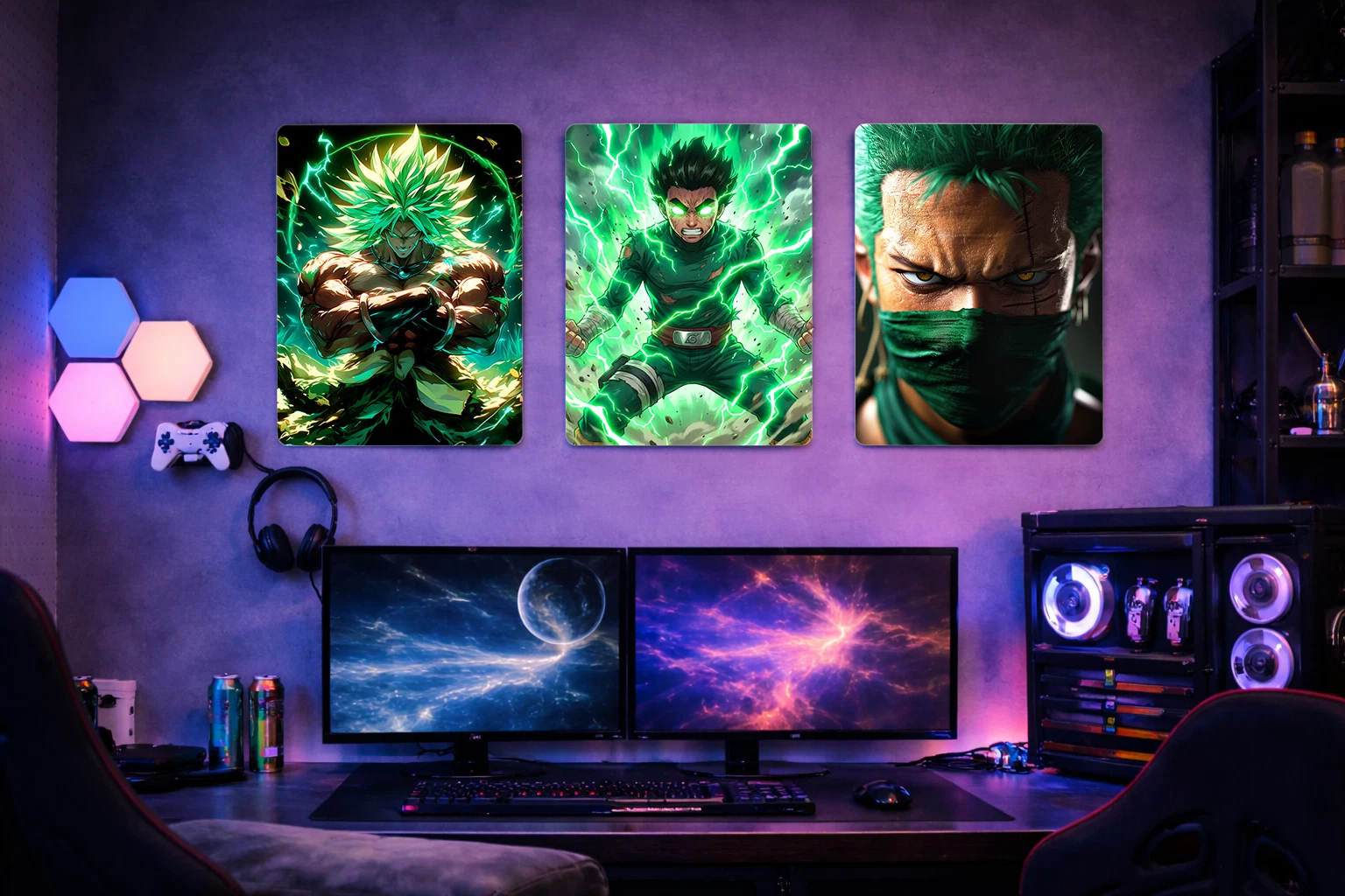 Rock Lee Aluminium Poster – Naruto Anime Metal Wall Art