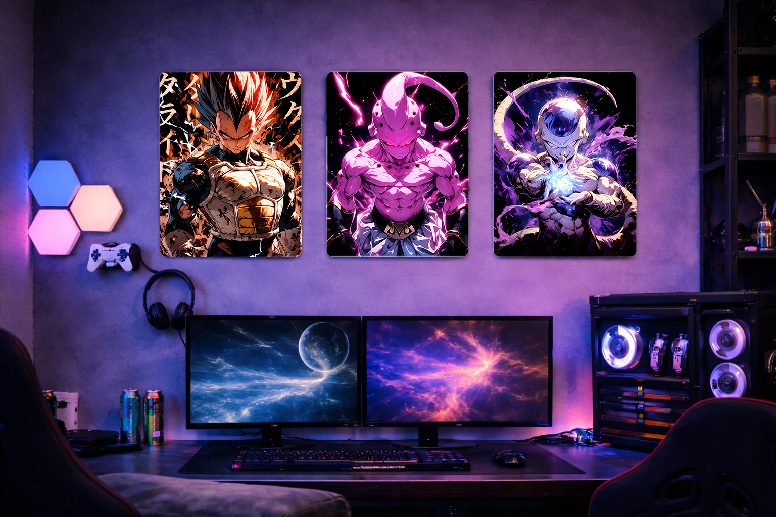 Majin Buu Aluminium Poster – Dragon Ball Z Anime Metal Wall Art